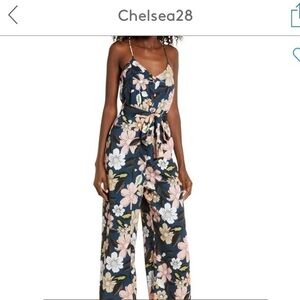 Chelsea 28 floral wide leg jumpsuit.  NWT